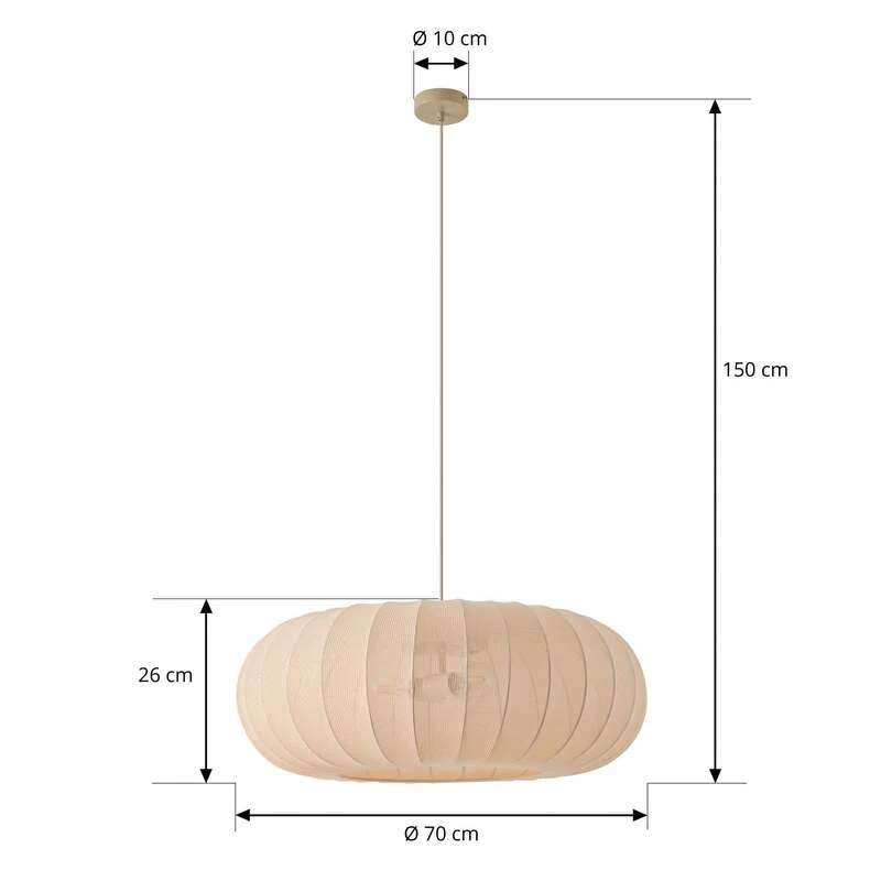B-Ware Lindby Hängeleuchte Pendelleuchte Helin Deckenlampe beige Textil SIEHE TEXT/F173