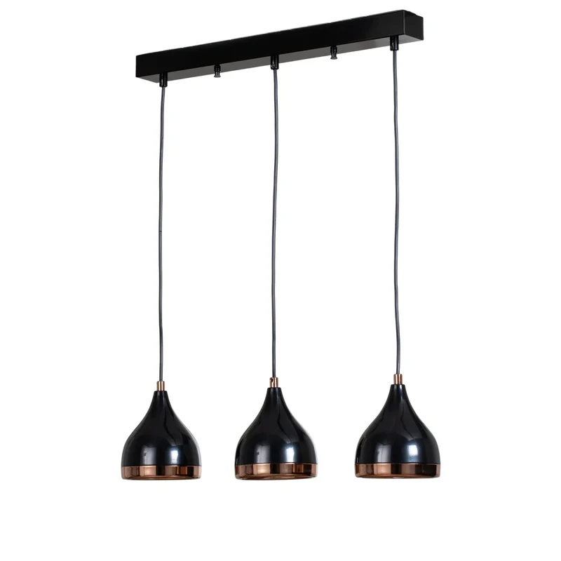B-Ware Opviq Hängeleuchte Pendelleuchte Yildo Metall schwarz kupfer Wohnzimmer E27 LED