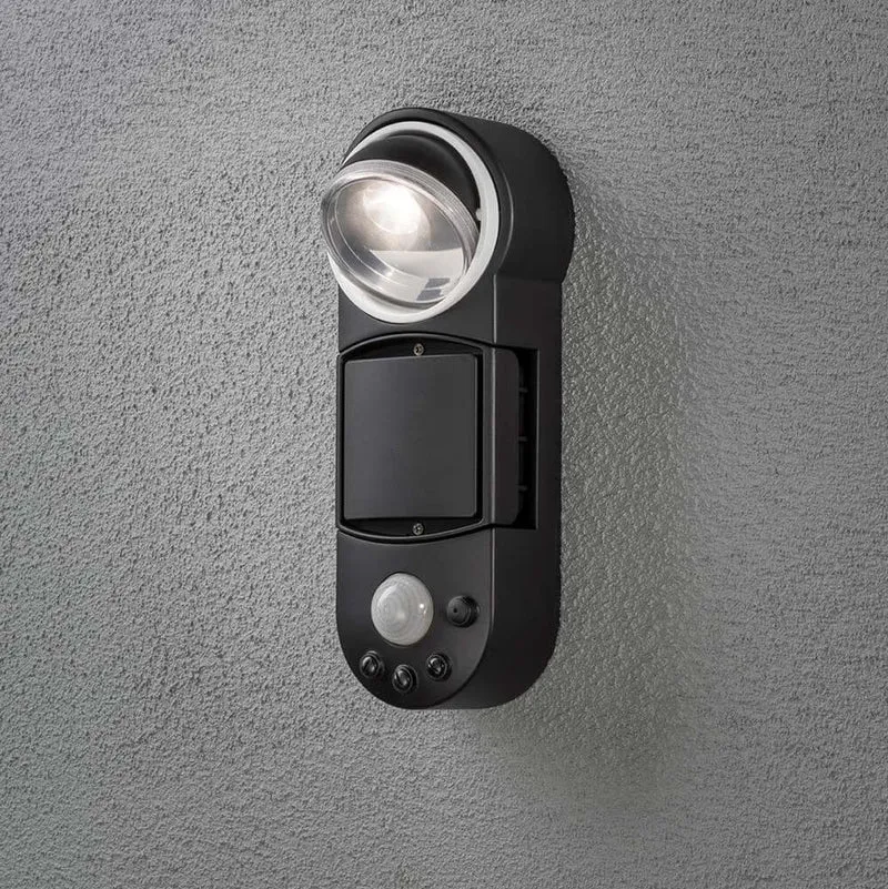 Prato Batterie LED Außen-Wandlampe mit Bewegungsmelder Schwarz