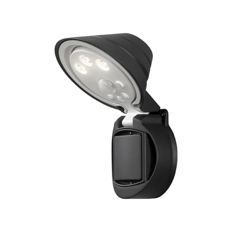 Prato Batterie LED Wandstrahler mit Sensor schwenkbar Schwarz