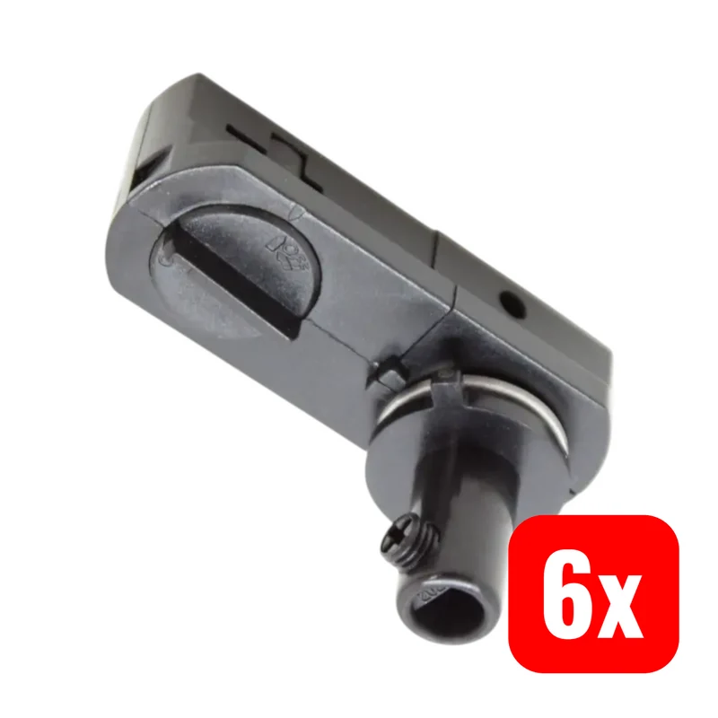 6x B-Ware Deko Light Leuchtenadapter Komponente Hochvolt Schienensystem Adapter 6 STÜCK