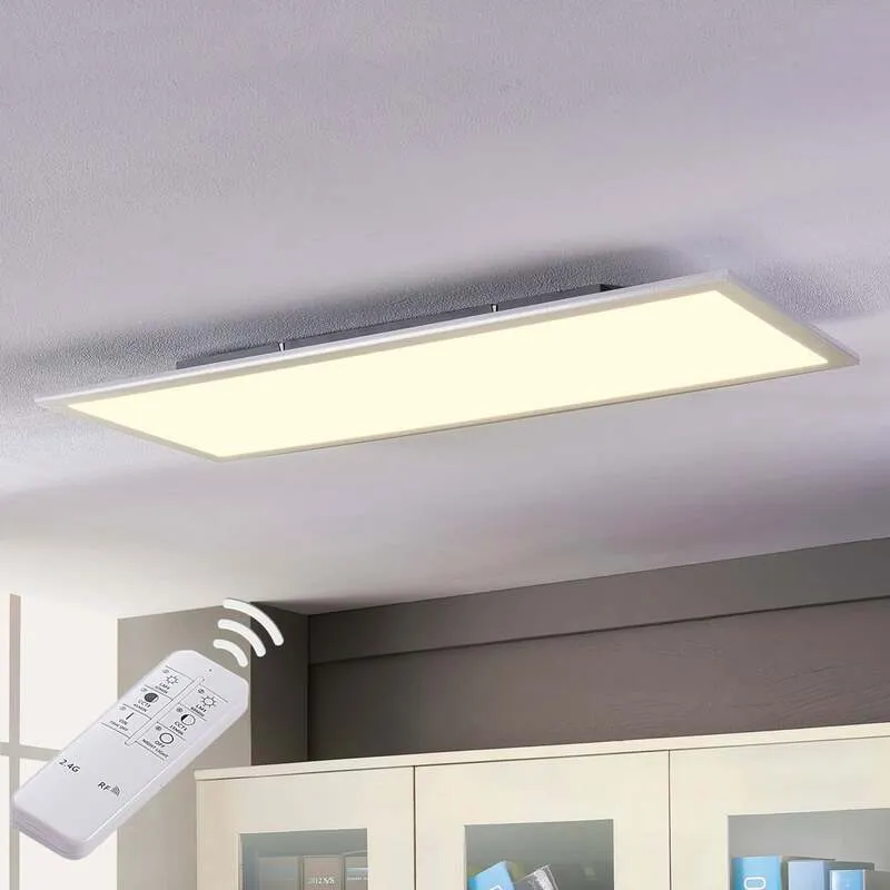 B-Ware LED Panel Deckenleuchte Lichtspender Lindby Livel CCT Silber Alu SIEHE TEXT/FOTO