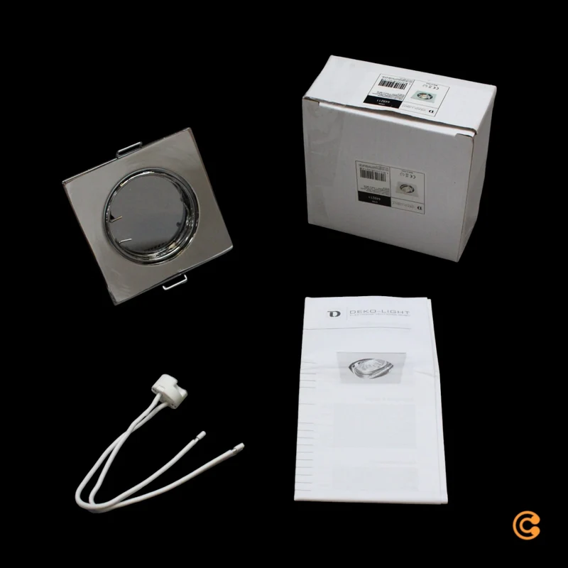 10x B-Ware Deko Light Deckeneinbauring Einbaustrahler GU5.3 MR16 Alu Silber Chrom 10 STÜCK