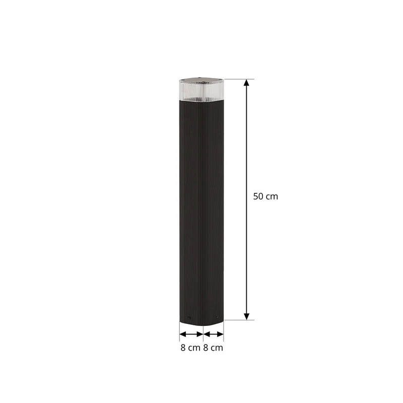 B-Ware Lindby Wegeleuchte Außenlampe Halvar Standleuchte schwarz IP65 50 cm GU10