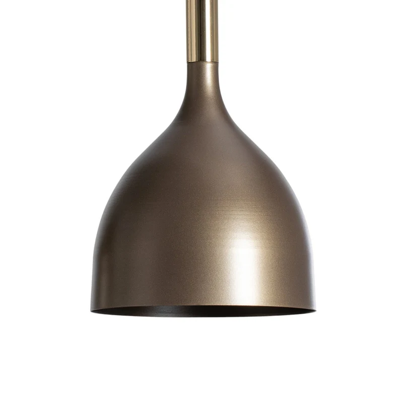 B-Ware Luminex Hängelampe Pendelleuchte Noak Lampe Leuchte 3-flg titan gold Stahl
