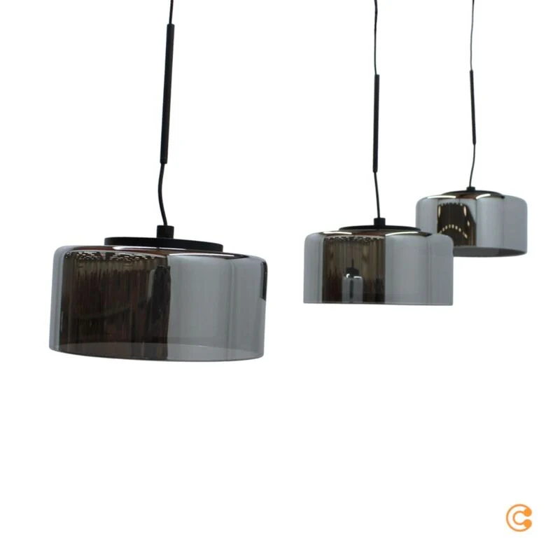 B-Ware Paul Neuhaus Pendelleuchte Hängeleuchte LED Rika Glas dimmbar schwarz