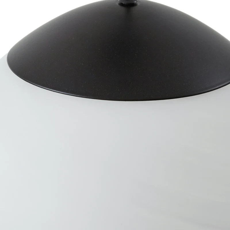B-Ware Lucande Pendelleuchte Hängelampe LED Lampe Tivar schwarz weiß Glas 6-flammig
