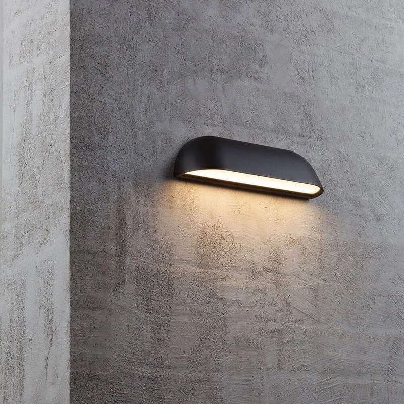 Front 26 LED Außenwandleuchte IP44 Schwarz