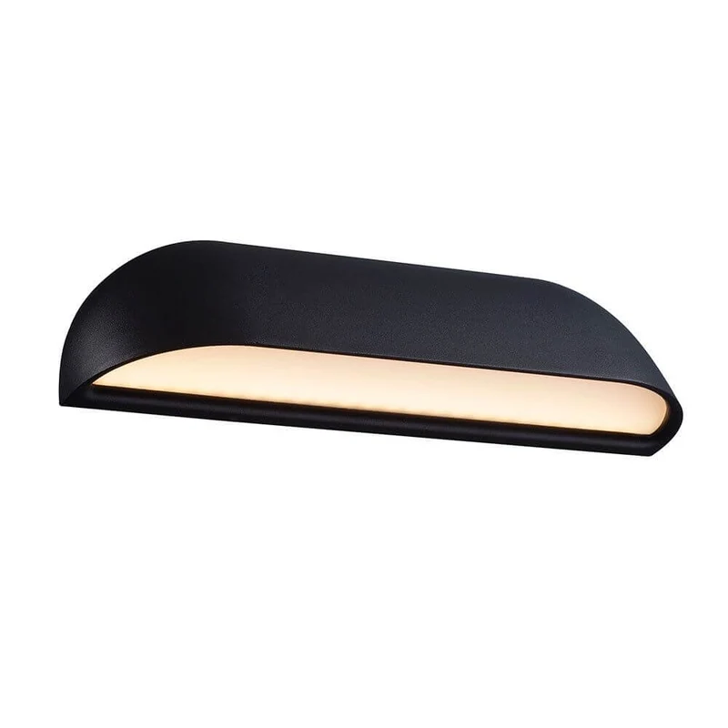 Front 26 LED Außenwandleuchte IP44 Schwarz