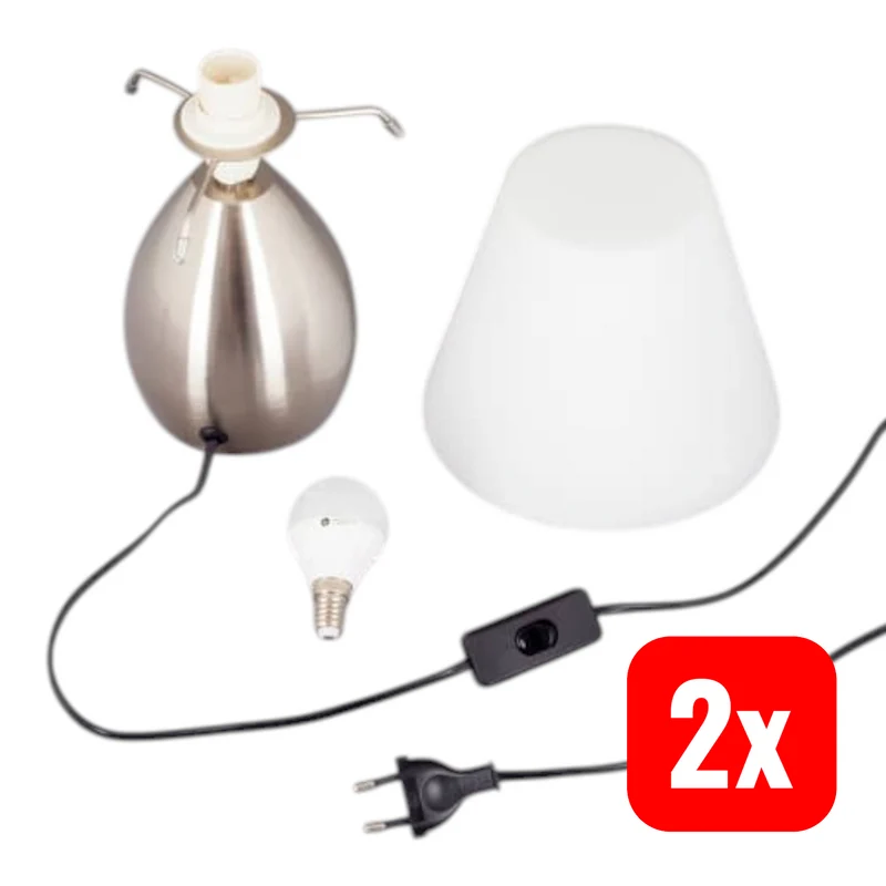 2x B-Ware Lindby Tischlampe Emilan Schreibtischleuchte Bürotischleuchte E14 LED 2 STÜCK