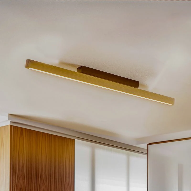B-Ware Euluna Deckenleuchte Lampe LED Forrestal Kiefernholz grau schwarz warmweiß 90 cm