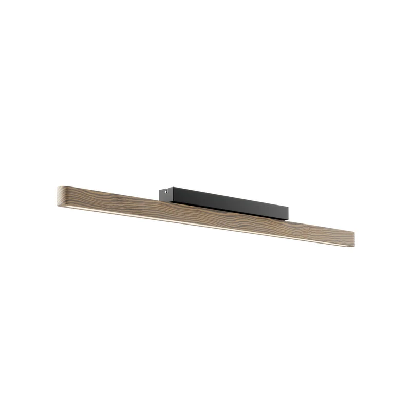 B-Ware Euluna Deckenleuchte Lampe LED Forrestal Kiefernholz grau schwarz warmweiß 90 cm