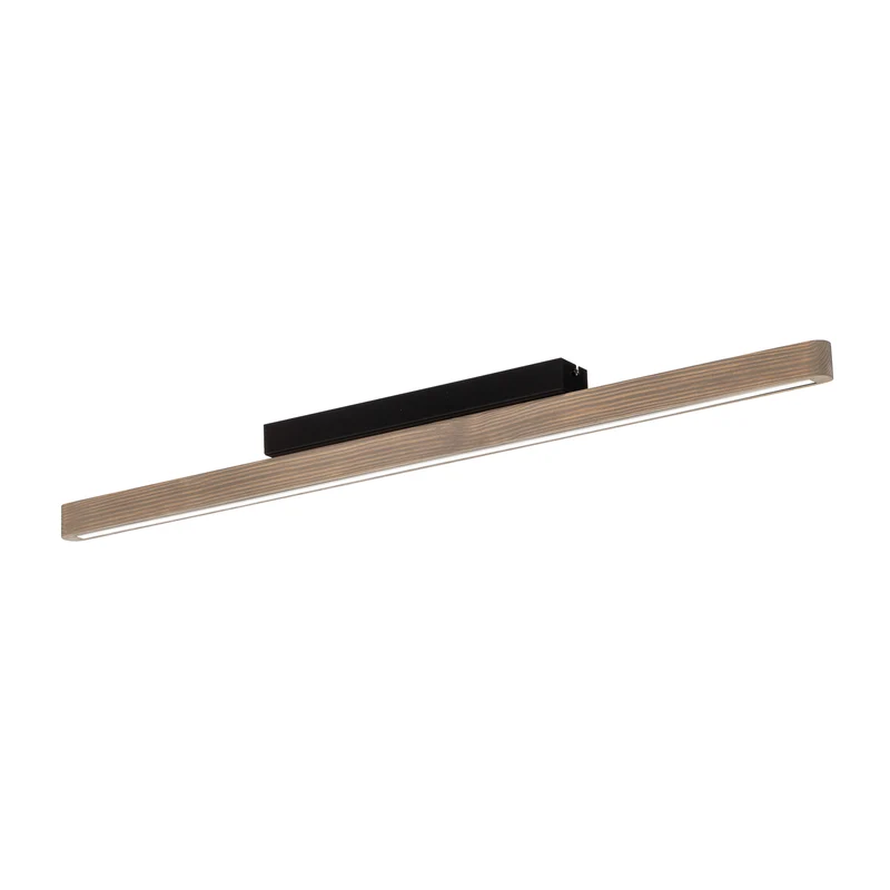 B-Ware Euluna Deckenleuchte Lampe LED Forrestal Kiefernholz grau schwarz warmweiß 90 cm
