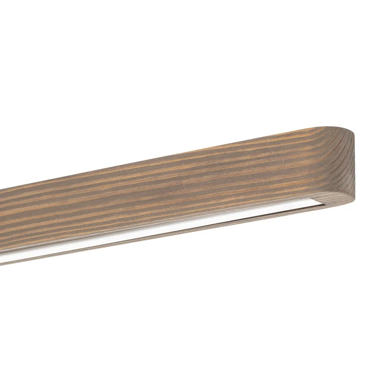 B-Ware Euluna Deckenleuchte Lampe LED Forrestal Kiefernholz grau schwarz warmweiß 90 cm
