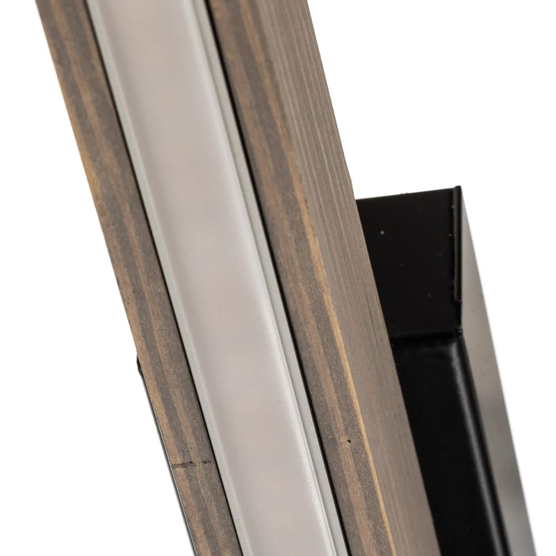 B-Ware Euluna Deckenleuchte Lampe LED Forrestal Kiefernholz grau schwarz warmweiß 90 cm