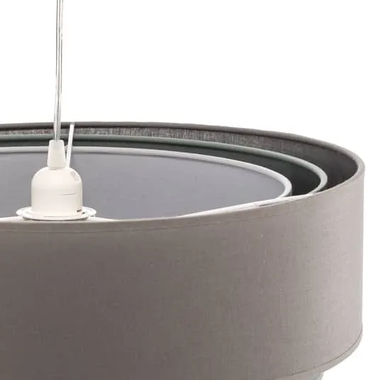 B-Ware Euluna Hängeleuchte Hängeleuchte Lampe Leuchte Trio beige aquamarin écru Ø45