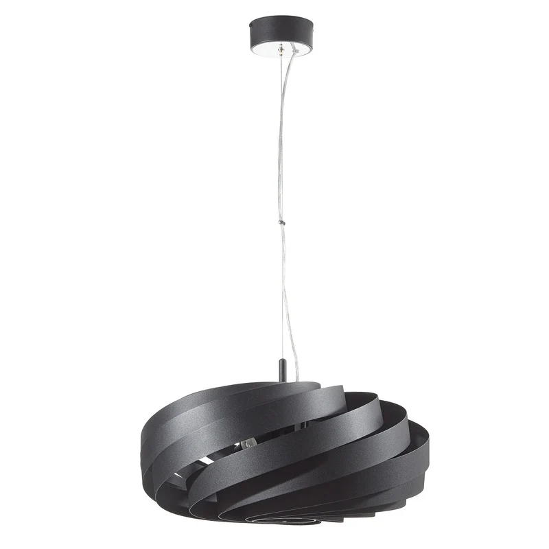 B-Ware Domiluce Vento Hängeleuchte Pendelleuchte E27 Metall schwarz Ø 60 cm Höhe 30 cm