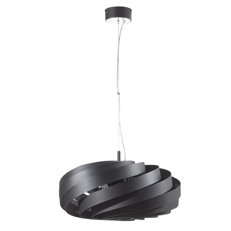 B-Ware Domiluce Vento Hängeleuchte Pendelleuchte E27 Metall schwarz Ø 60 cm Höhe 30 cm