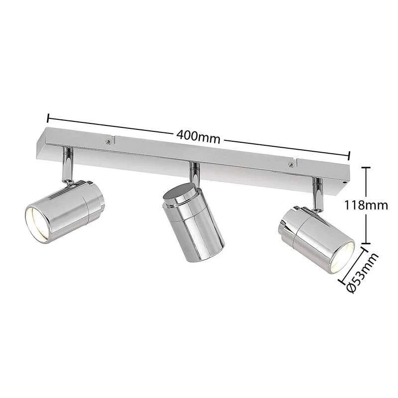 B-Ware Lindby Remilan Deckenstrahler chrom lang Deckenlampe Deckenleuchte Lampe Leuchte
