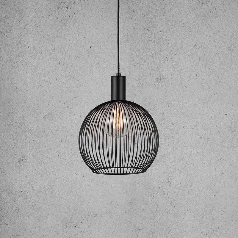Aver 30 Gitter-Pendelleuchte Ø 30cm Schwarz
