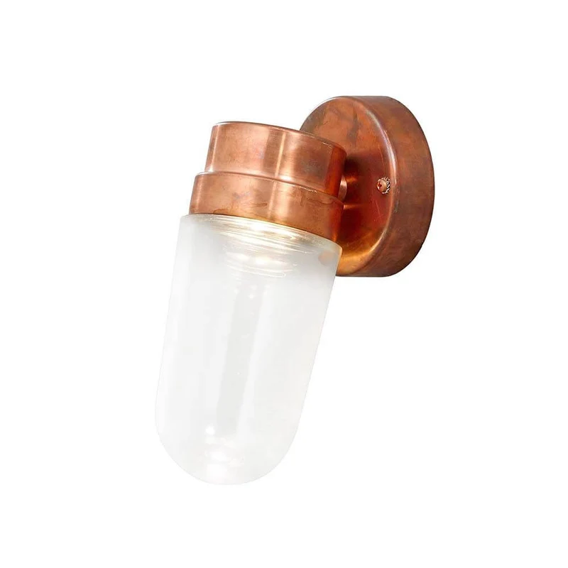 Vega LED Außen-Wandleuchte 700lm , 3000K massives Kupfer, klares Glas