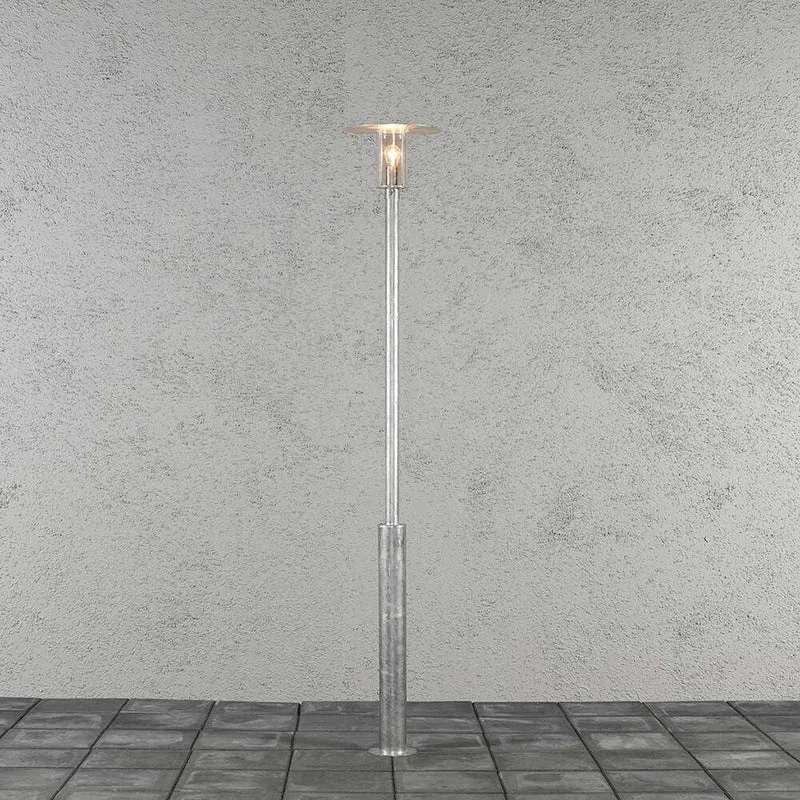 Mode Mastleuchte 220cm galvanisierter Stahl, klares Polycarbonat Glas