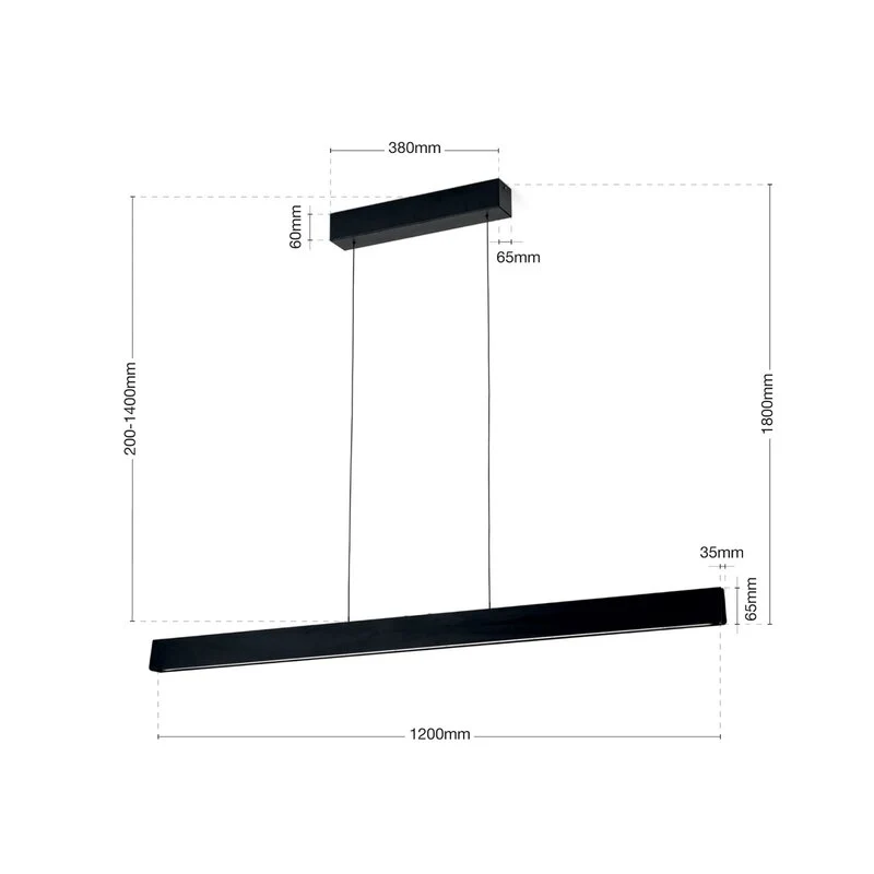 B-Ware Tara Hängeleuchte Pendelleuchte LED Lampe schwarz Dimmer Alu Stahl Wohnzimmer151