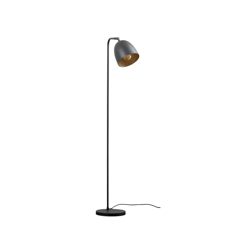 B-Ware Stehlampe Stehleuchte Tattoo 4090 schwarz Metall Standlampe E27 LED Schalter