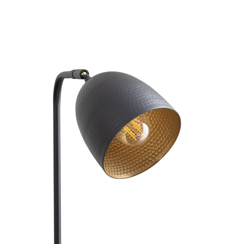 B-Ware Stehlampe Stehleuchte Tattoo 4090 schwarz Metall Standlampe E27 LED Schalter