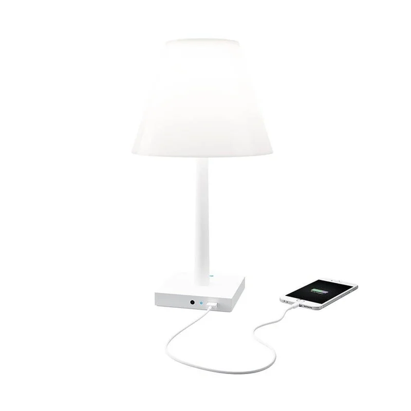 Rotaliana Dina+ Akku LED-Tischleuchte mit Ladestation Weiß