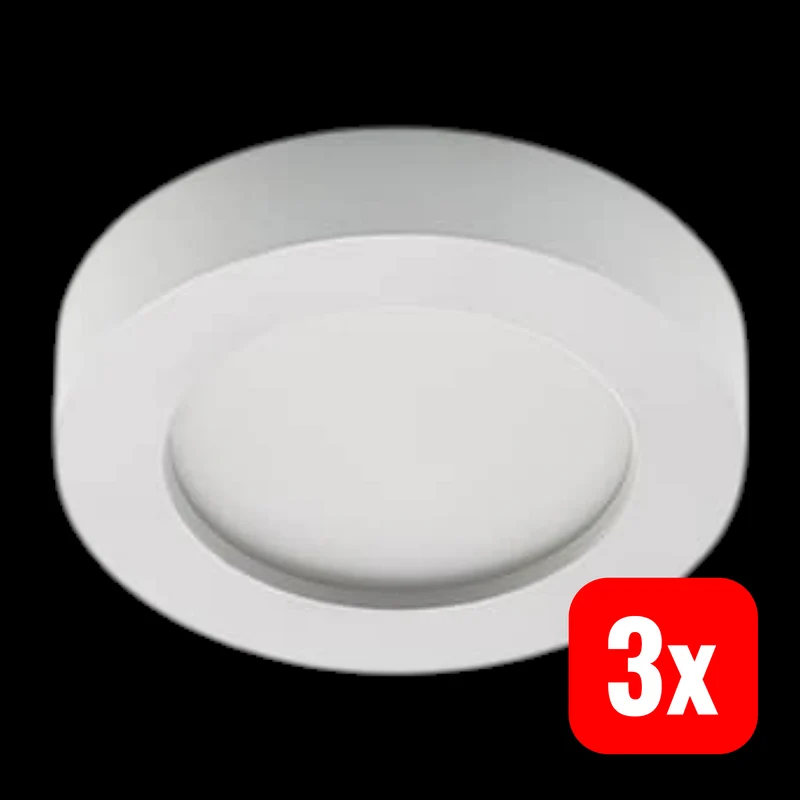 3x B-Ware Prios Edwina LED-Deckenleuchte Deckenleuchte weiß 17,7 cm Deckenlampe 3 STÜCK