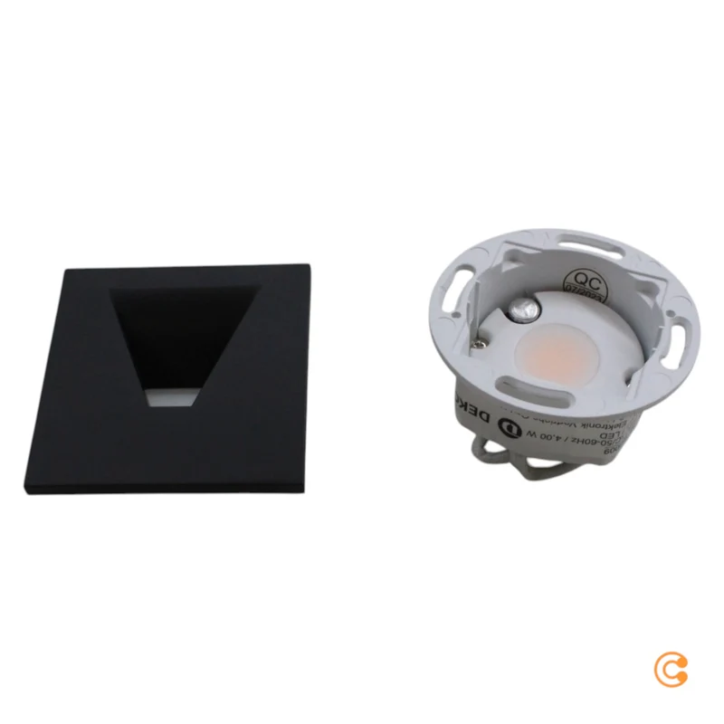 B-Ware Deko Light Set Alwaid 2 Grundmodul Leuchte Modul Abdeckung eckig schwarz