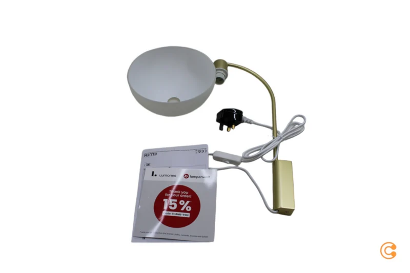 B-Ware Nordlux Wandleuchte Ellen 20 Kabel Stecker messing weiß Wandlampe Lampe 2 STÜCK