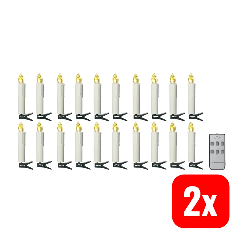 B-Ware Sygonix SY-4531628 Weihnachtsbaum-Beleuchtung Innen batterie 20LEDs 2 STÜCK