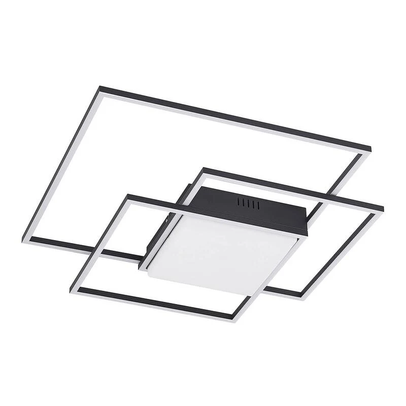 B-Ware LED Deckenleuchte Lampe Lindby Leuchte Schwarz Aluminium Nelinka Wohnzimmer Essz