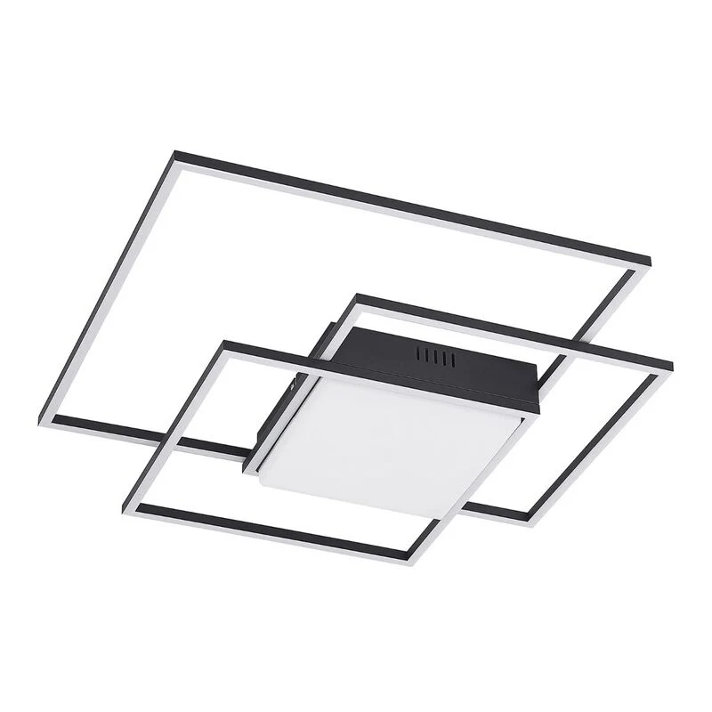 B-Ware LED Deckenleuchte Lampe Lindby Leuchte Schwarz Aluminium Nelinka Wohnzimmer Essz