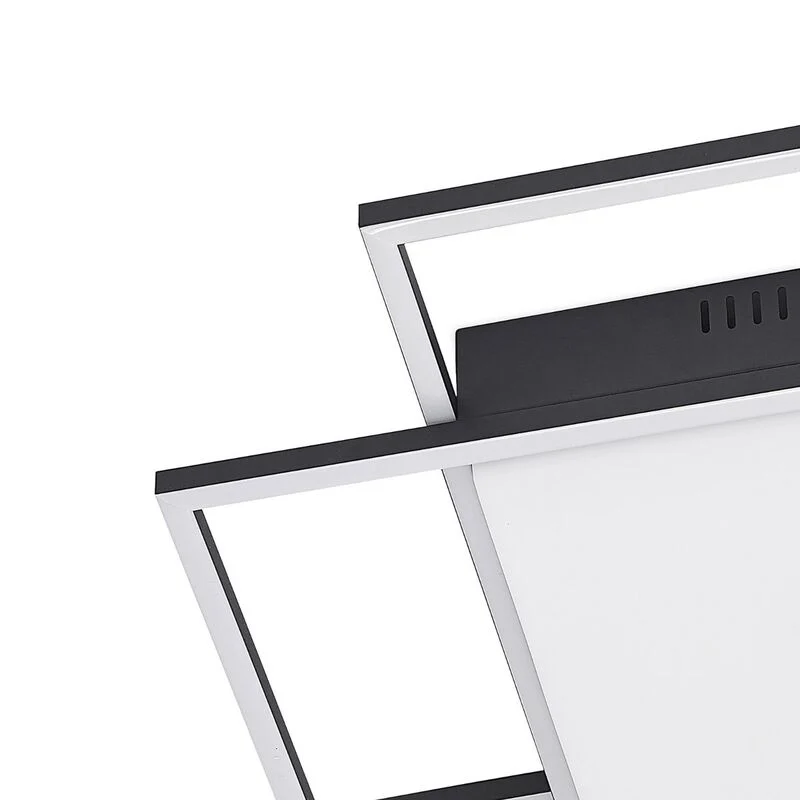 B-Ware LED Deckenleuchte Lampe Lindby Leuchte Schwarz Aluminium Nelinka Wohnzimmer Essz