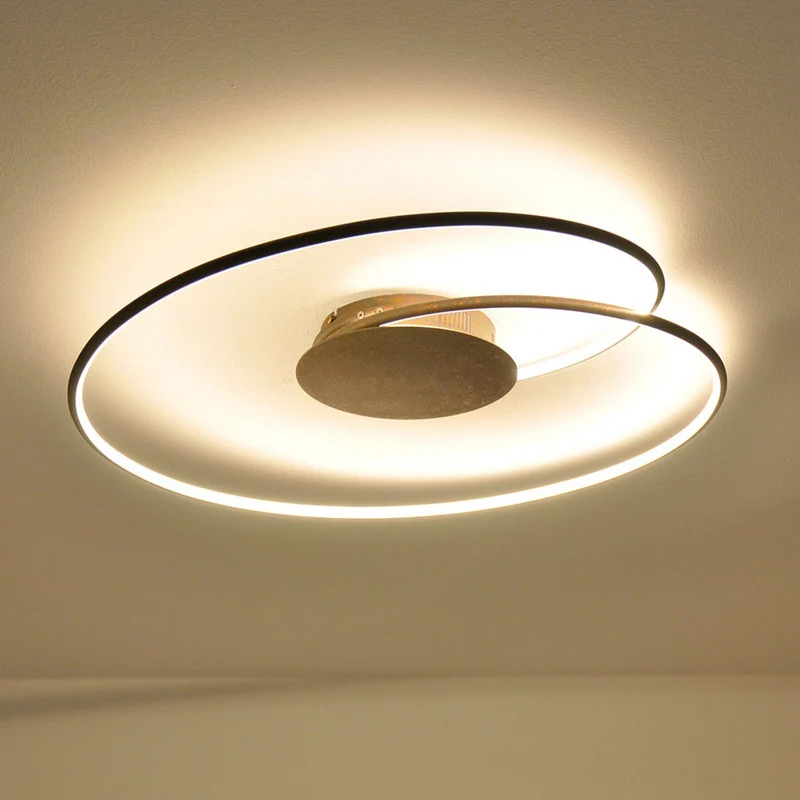 B-Ware Lindby Deckenleuchte Deckenlampe LED Joline rostbraun Metall Chrom Lichtlampe