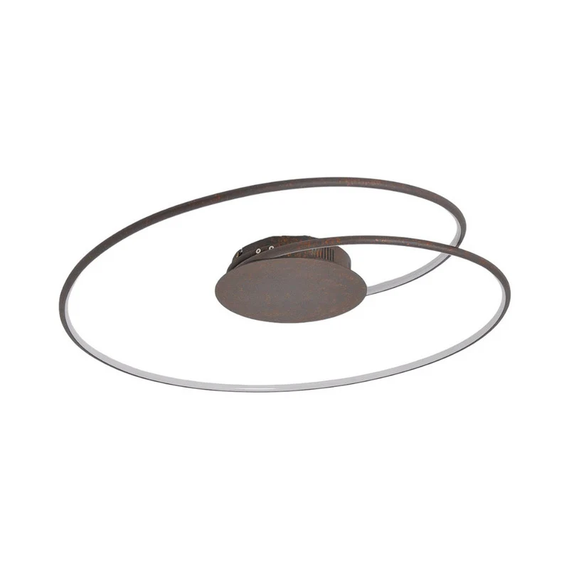 B-Ware Lindby Deckenleuchte Deckenlampe LED Joline rostbraun Metall Chrom Lichtlampe