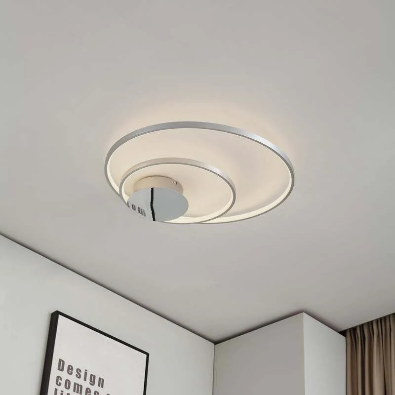 B-Ware Lindby Nerwin LED-Deckenleuchte Deckenlampe Lampe Leuchte 30 Watt alu chrom330