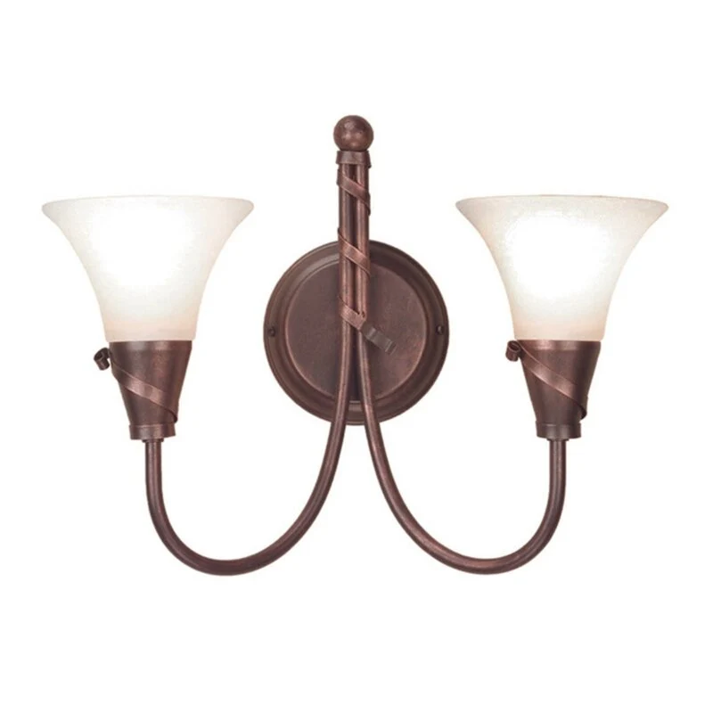 B-Ware Elstead Wandleuchte Wandlampe Emily Kupfer Glas Handgearbeitet britisch Stil 247