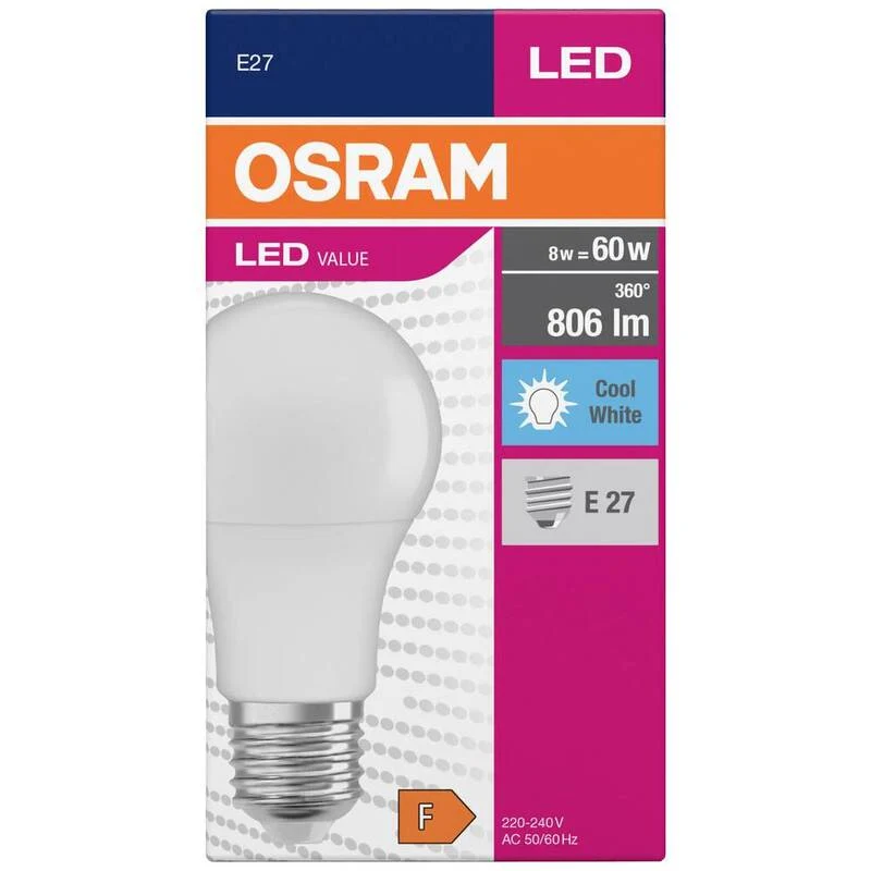 B-Ware OSRAM LED Lampe Glühbirne E27 Neutralweiß Classic A60 Glühlampe 8.5W 25 STÜCK
