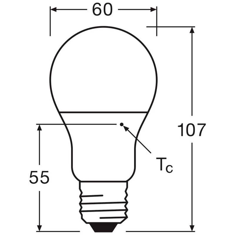 B-Ware OSRAM LED Lampe Glühbirne E27 Neutralweiß Classic A60 Glühlampe 8.5W 25 STÜCK