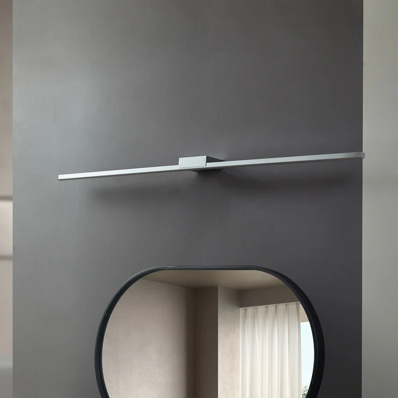 B-Ware Lucande Spiegellampe Badleuchte LED chrom Aluminium 120cm IP44 SIEHE TEXT