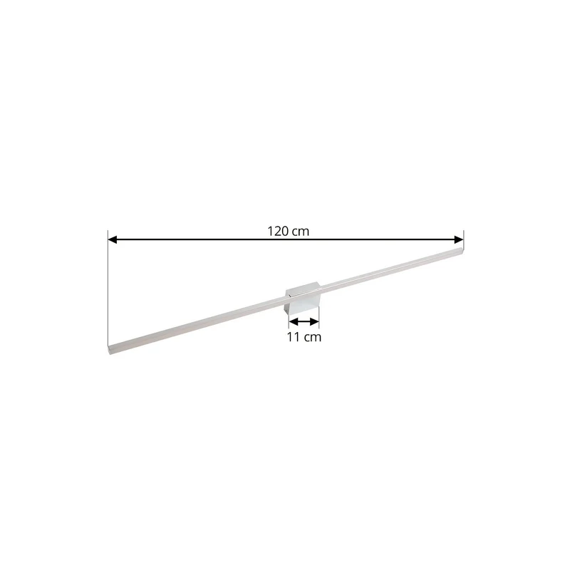B-Ware Lucande Spiegellampe Badleuchte LED chrom Aluminium 120cm IP44 SIEHE TEXT