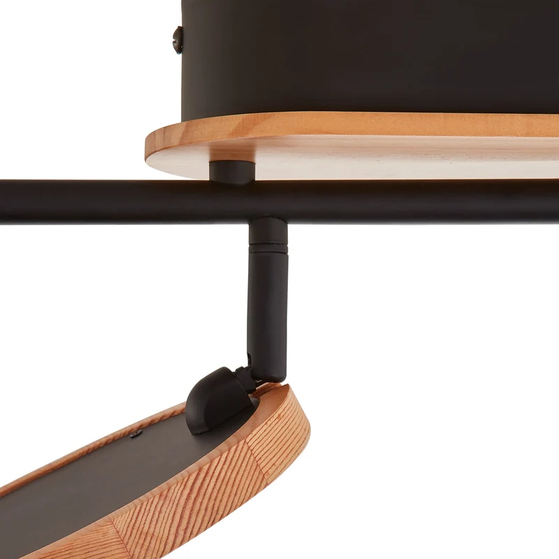 B-Ware Lindby Strahler Spot LED Holz schwarz weiß 152 cm Deckenleuchte mit Dimmer