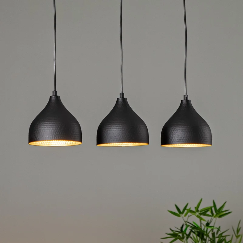 B-Ware Hängeleuchte Tattoo 6211 linear schwarz/gold Hängelampe Lampe Leuchte Spot E27