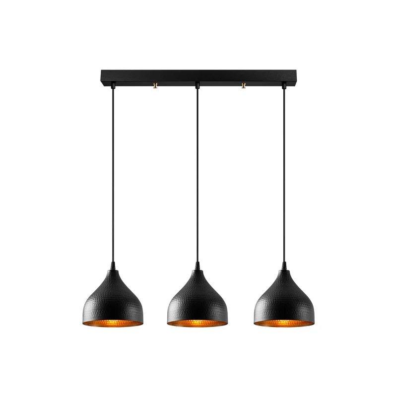 B-Ware Hängeleuchte Tattoo 6211 linear schwarz/gold Hängelampe Lampe Leuchte Spot E27