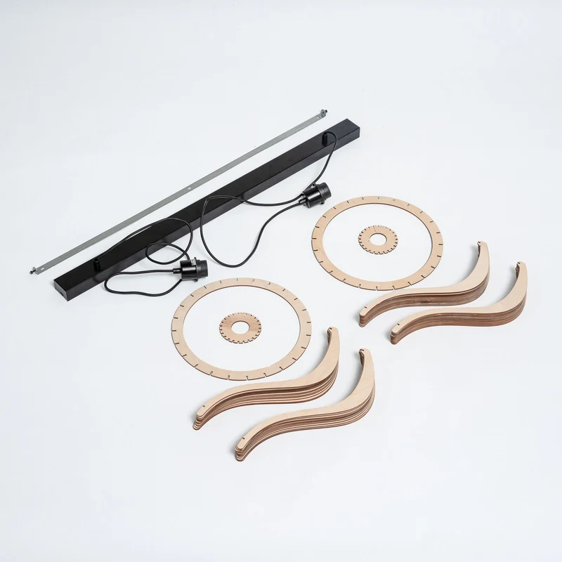 B-Ware Envostar Faje Hängeleuchte Deckenleuchte Leuchte Birkensperrholz 2flg SIEHE TEXT