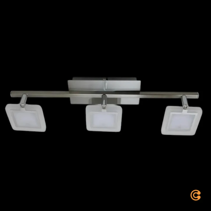 B-Ware Evelina Deckenstrahler Wandlampe LED Leuchte Badezimmer Flur Glas Satin Nickel